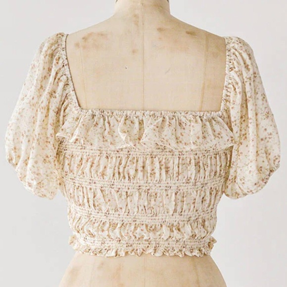 NWOT Adored Vintage Ruched Blouse - Picture 2 of 6